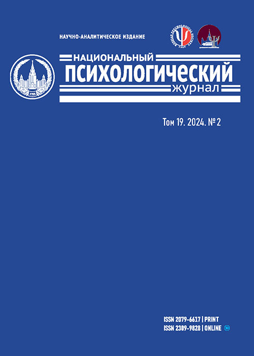 Национальный психологический журнал. 2024 - №2(54)